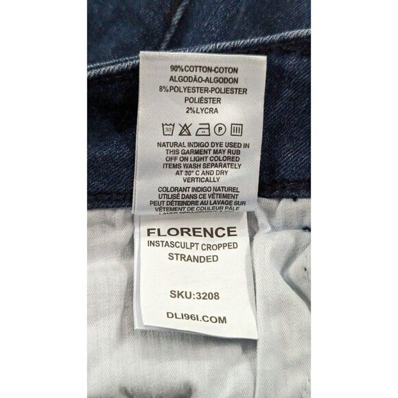 DL1961 Womens Size 24 Blue Florence Instasculp Mid Rise Denim Cropped Jeans - Picture 9 of 9